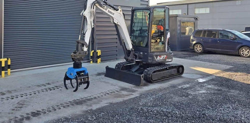 Mini pelle BOBCAT E27z - 2,7 Tonnes - 2019 + Pince à grume rotative