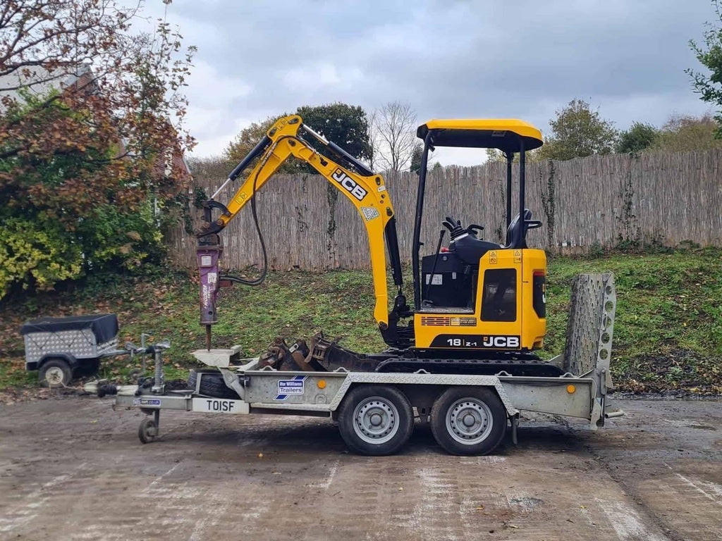 Mini pelle JCB 18Z - 1,8 Tonne - 2021 + Remorque IFOR Williams