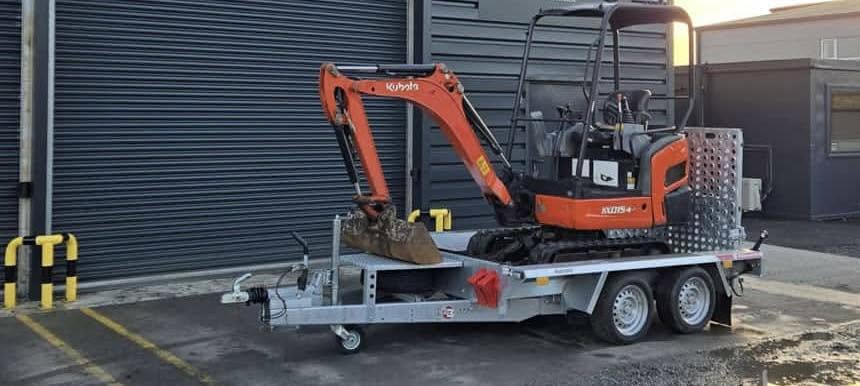 Mini pelle KUBOTA KX015-4 1,5 Tonne - 2019 + Remorque Temared neuve