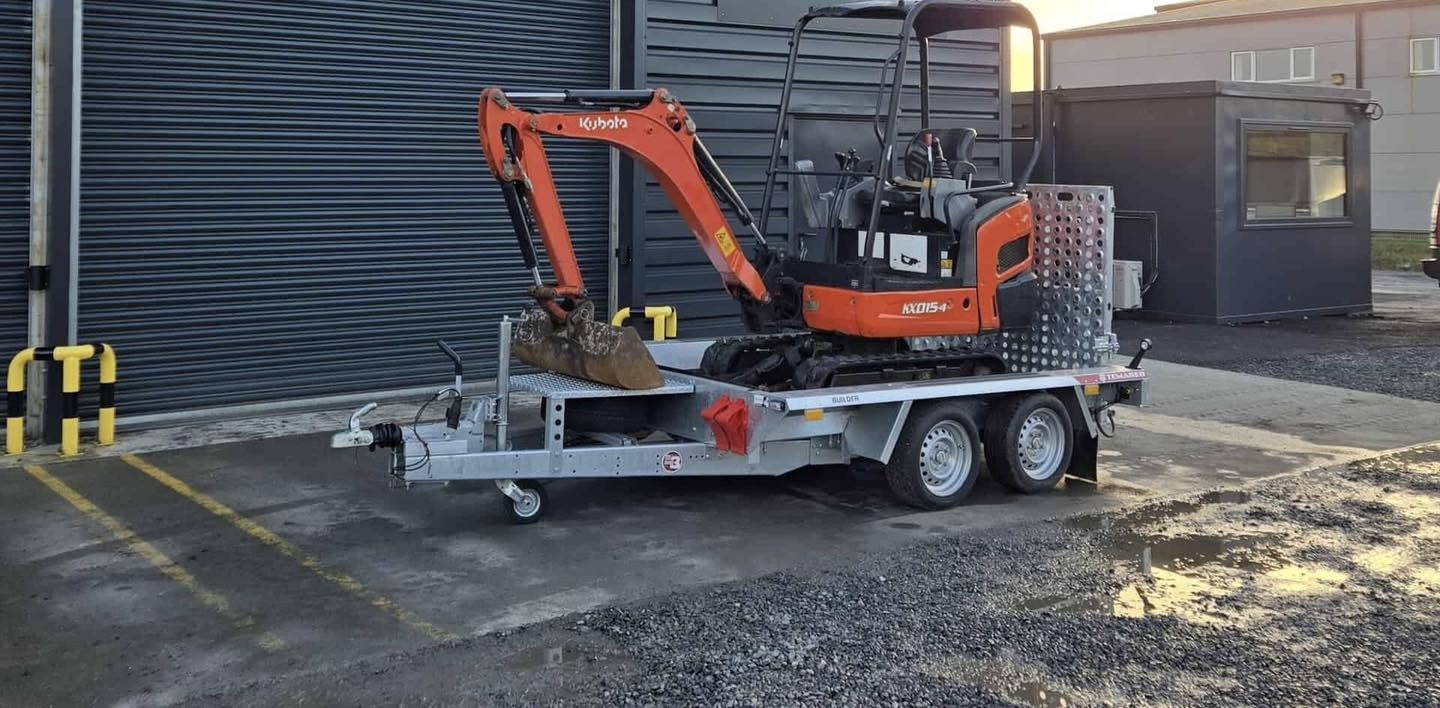 Mini pelle KUBOTA KX015-4 1,5 Tonne - 2019 + Remorque Temared neuve